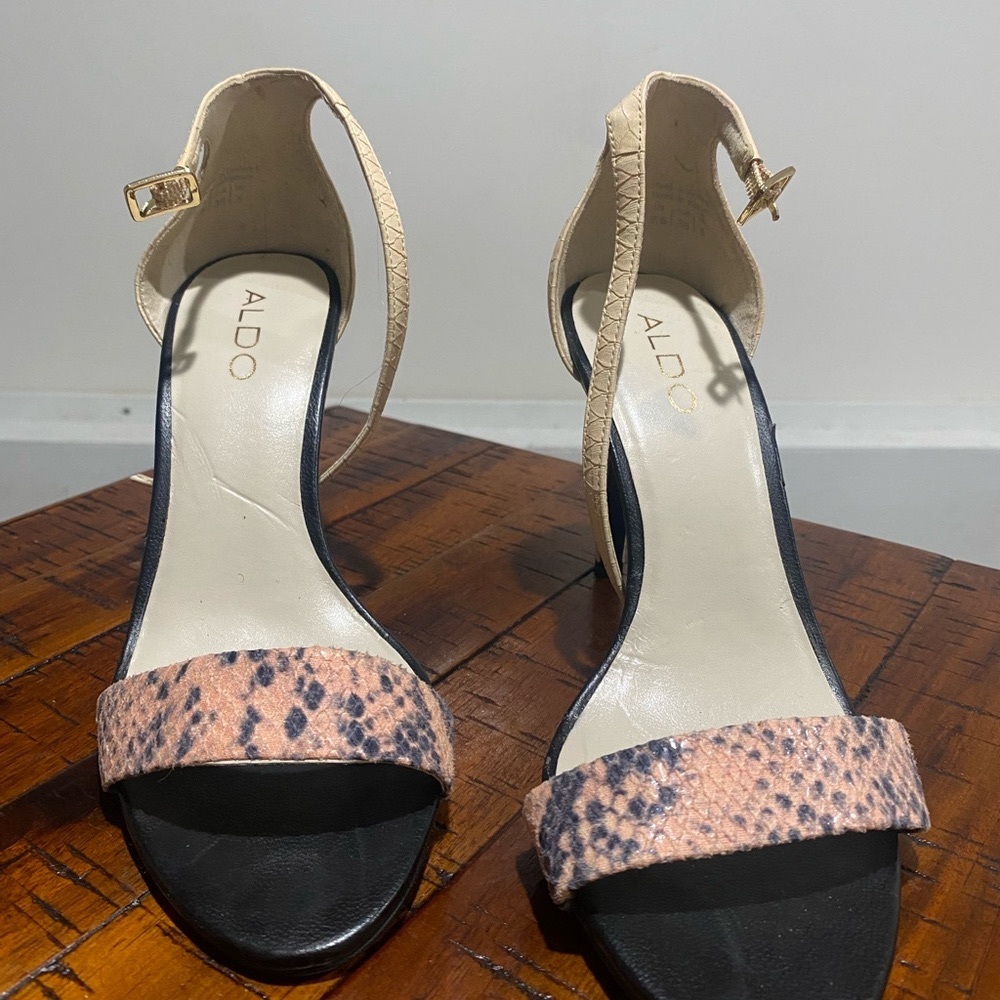 Aldo Snakeskin Colorblock Heel